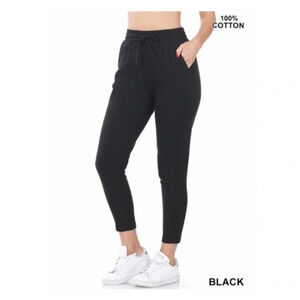 Joggers Black in 100% cotton